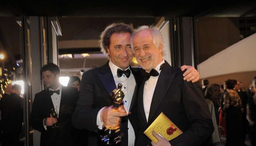 Паоло Соррентино и Тони Сервилло на вручении "Оскара"