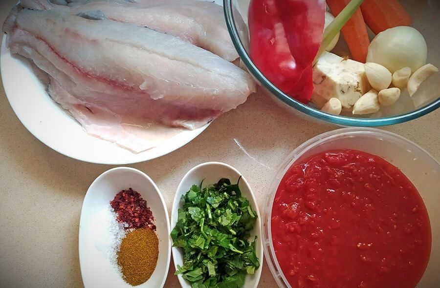 Рыба с овощами в томатном соусе с лемонграссом и карри | 3
